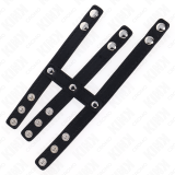 Dreifach Leder Penisring mit Druckverschluss von Kink Ring Power | Fesselliebe.de