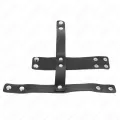 Peniskäfigring aus Leder mit Verstellbarem Hockentrenner von Kink Ring Power