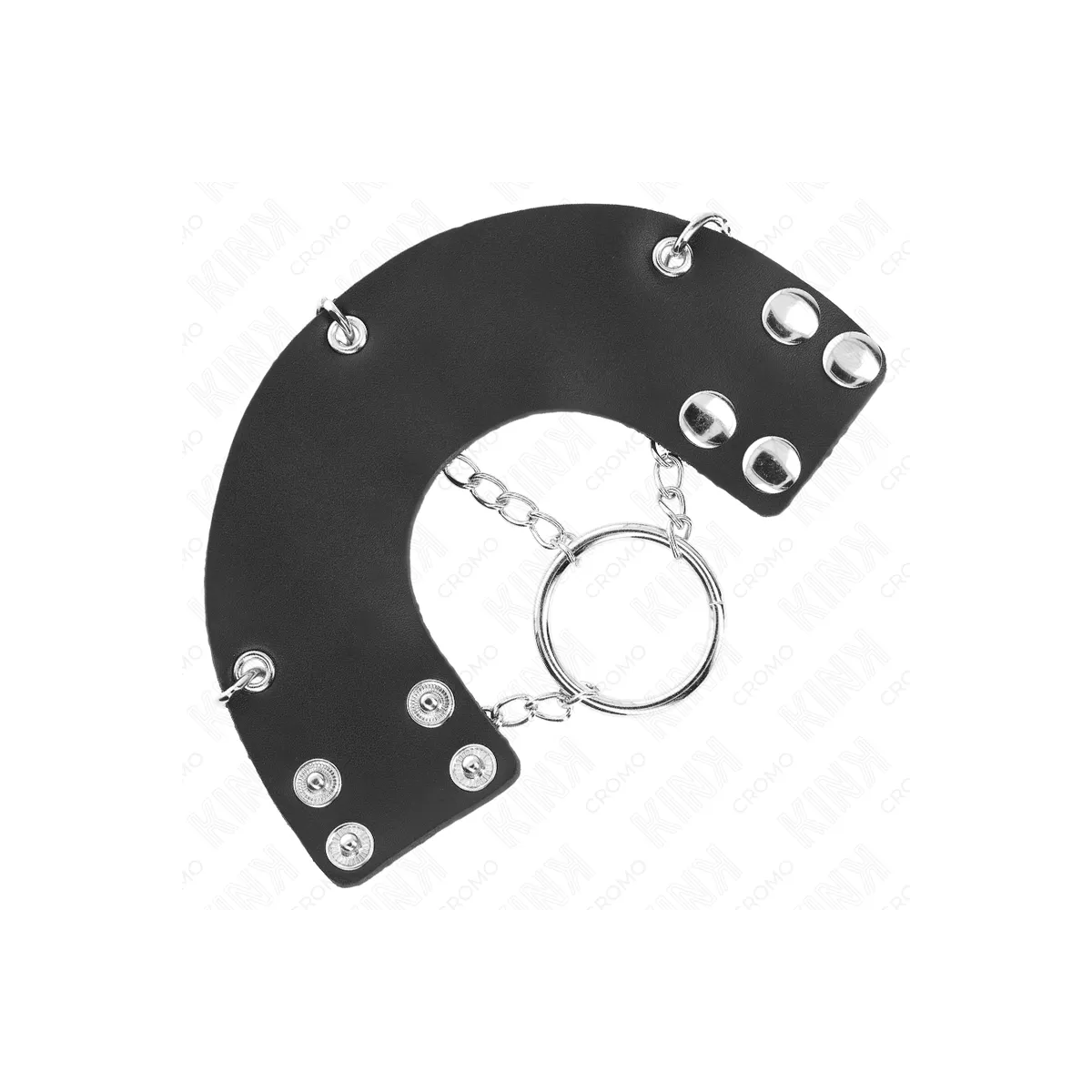 Penisring 4 cm Kette 7 cm Metall mit Ledergurte von Kink Ring Power | Fesselliebe.de