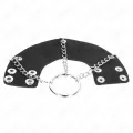 Penisring 4 cm Kette 7 cm Metall mit Ledergurte von Kink Ring Power