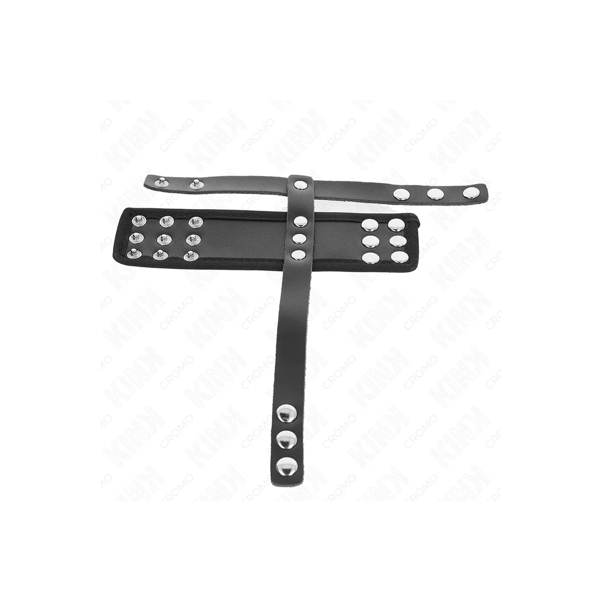 Peniskäfigring aus Leder mit Verstellbarem Beschichtetem Hockentrennergurt von Kink Ring Power | Fesselliebe.de