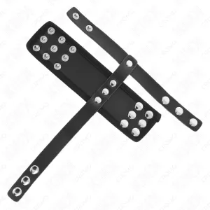 Peniskäfigring aus Leder mit Verstellbarem Beschichtetem Hockentrennergurt von Kink Ring Power