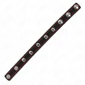 Penisring aus Leder mit Druckverschluss Rot Futter 21 X 1,5 cm von Kink Ring Power