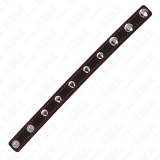 Penisring aus Leder mit Druckverschluss Rot Futter 21 X 1,5 cm von Kink Ring Power | Fesselliebe.de
