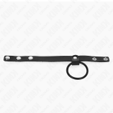 Penisring aus Silikon 3,8 cm und Hodenteil aus Leder 22 X 1,5 cm von Kink Ring Power | Fesselliebe.de