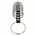 7 Penisringe aus Metall 3,2 cm Bis 5 cm Durch Leder Verbunden von Kink Ring Power