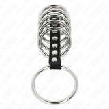 7 Penisringe aus Metall 3,2 cm Bis 5 cm Durch Leder Verbunden von Kink Ring Power | Fesselliebe.de