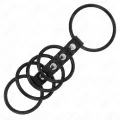 5 Penisringe aus Silikon 3,8 cm Bis 4,8 cm Durch Leder Verbunden von Kink Ring Power