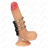 4 Metall Penisringe 3,7 cm Bis 5 cm Durch Leder Verbunden von Kink Ring Power | Fesselliebe.de