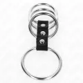 4 Metall Penisringe 3,7 cm Bis 5 cm Durch Leder Verbunden von Kink Ring Power