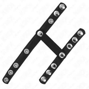 Penisring mit 3 Verstellbaren Ballsplitterriemen von Kink Ring Power