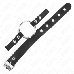 Penisring aus Leder mit Schnallverschluss 22 X 2 cm mit Metallring 4 cm von Kink Ring Power | Fesselliebe.de
