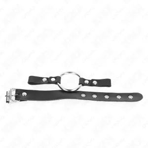 Penisring aus Leder mit Schnallverschluss 22 X 2 cm mit Metallring 4 cm von Kink Ring Power