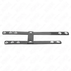 Verstellbarer Doppelter Penisring aus Leder von Kink Ring Power
