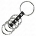 5 Penisringe 3,7 cm Bis 5 cm Metall Durch Leder Verbunden von Kink Ring Power