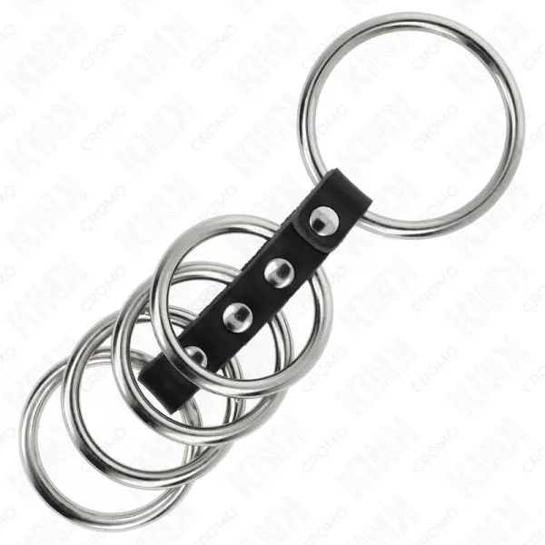 5 Penisringe 3,7 cm Bis 5 cm Metall Durch Leder Verbunden von Kink Ring Power | Fesselliebe.de