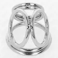 Dreifach Chrom Metall Penisring 3,8 cm Bis 5 cm Modell 1 von Kink Ring Power