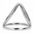 Dreifach Chrom Metall Penisring 3,8 cm Bis 5 cm Modell 2 von Kink Ring Power