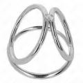 Dreifach Chrom Metall Penisring 3,8 cm Bis 5 cm Modell 2 von Kink Ring Power