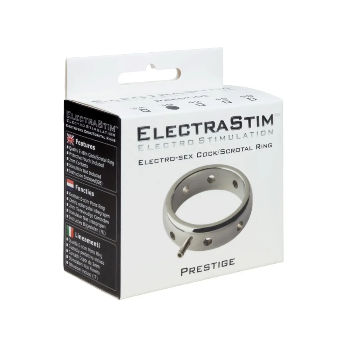 Prestige Elektromagnetischer Penisring aus Metall 38 Mm von Electrastim | Fesselliebe.de