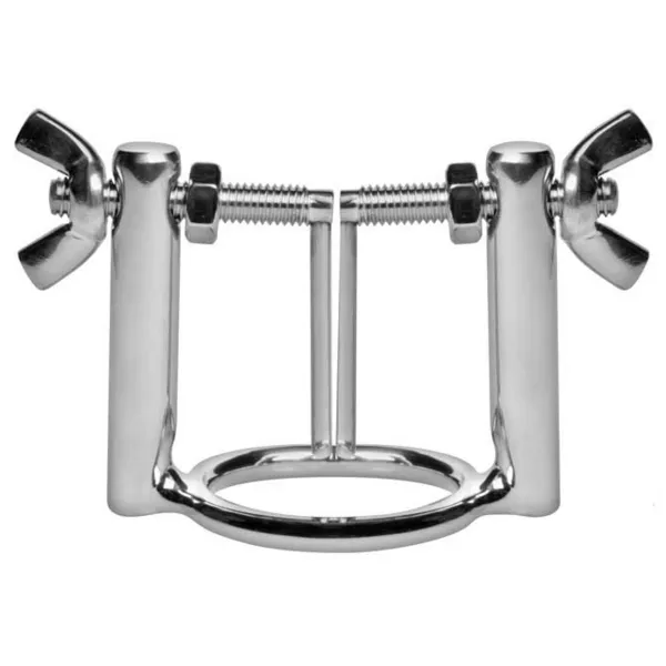 Drüsenring aus Metall mit Harnröhren-Dilatator-Presse von Metal Hard | Fesselliebe.de