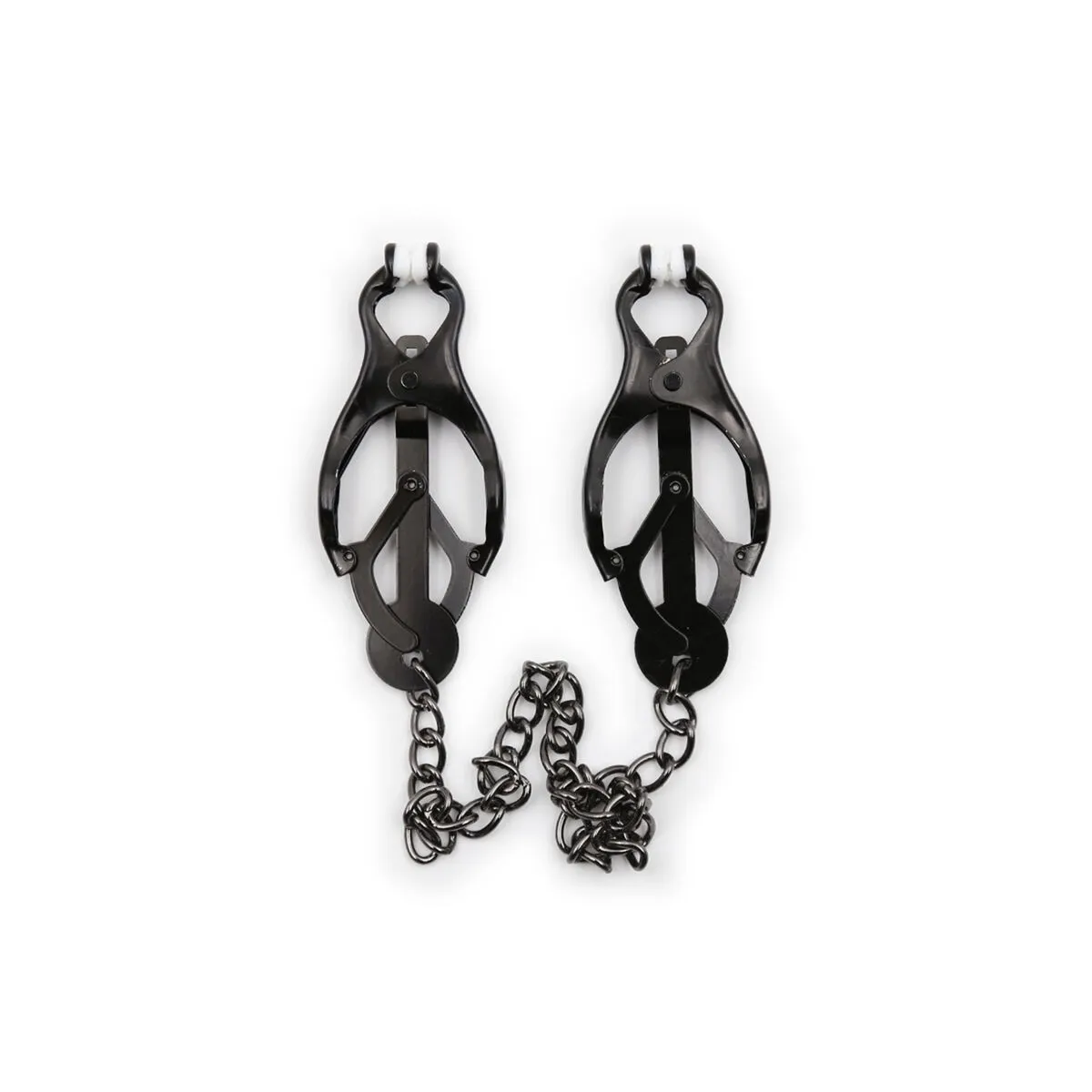 Japanische Nippelklammern mit Schwarzer Kette von Ohmama Fetish | Fesselliebe.de