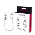 Nippelklemme aus Metall mit Kette von Darkness Bondage
