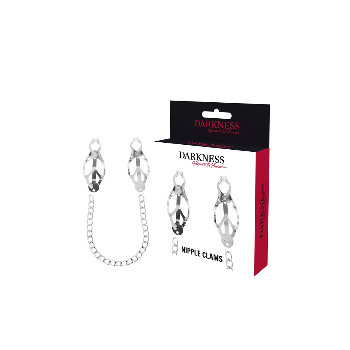 Nippelklemme aus Metall mit Kette von Darkness Bondage | Fesselliebe.de