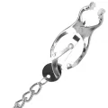Nippelklemme aus Metall mit Kette von Darkness Bondage