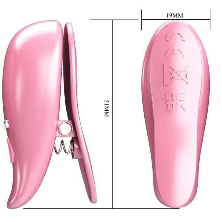 Leaf Vibrierende Nippelklemmen Rosa von Pretty Love Flirtation | Fesselliebe.de