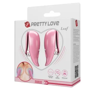 Leaf Vibrierende Nippelklemmen Rosa von Pretty Love Flirtation