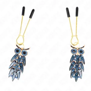 Nippelklemmen mit Eulenanhänger 6 cm von Kink Nipple Grip | Fesselliebe.de