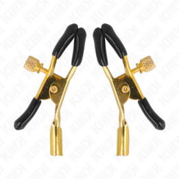 Goldene Nippelklemmen 6 cm von Kink Nipple Grip | Fesselliebe.de