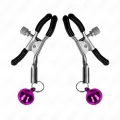 Lila Nippelklemme mit Einzelnen Glocken 6 cm von Kink Nipple Grip
