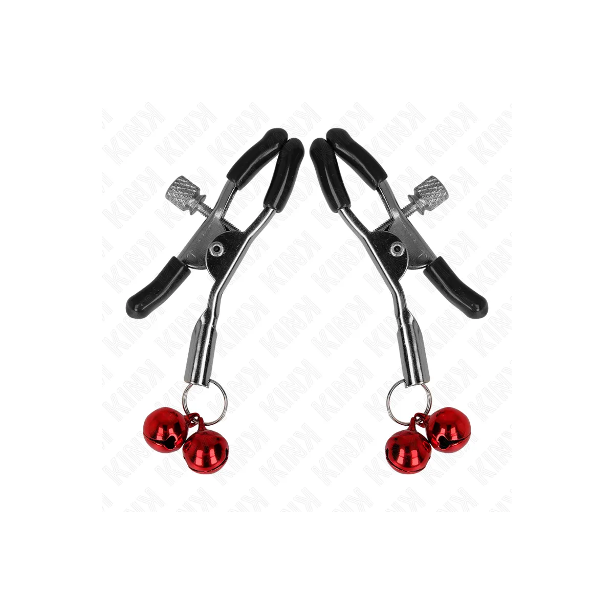 Doppelte Glocken-Nippelklammere Rot 6 cm von Kink Nipple Grip | Fesselliebe.de