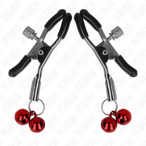 Doppelte Glocken-Nippelklammere Rot 6 cm von Kink Nipple Grip