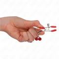 Rote Doppelglocke Nippelklemme Rot 6 cm von Kink Nipple Grip