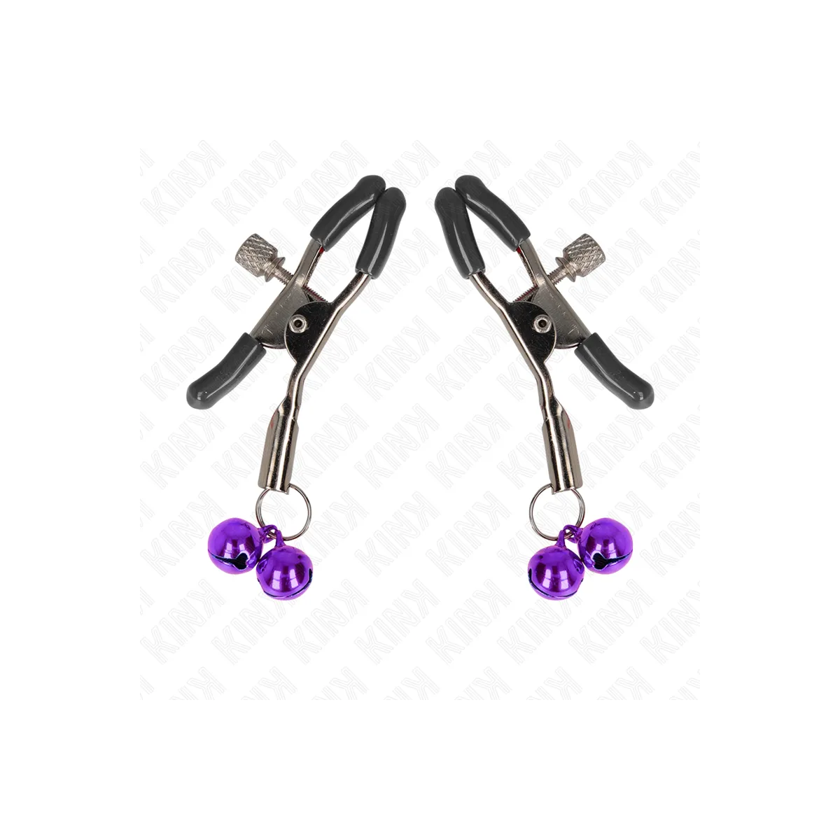Doppelglocken-Nippelklammerei Lila 6 cm von Kink Nipple Grip | Fesselliebe.de