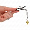 Goldene Nippelklemmen mit Glockenanhänger 6 cm von Kink Nipple Grip