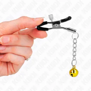 Goldene Jingle Bell anhänger-Nippelklammern 6 cm von Kink Nipple Grip
