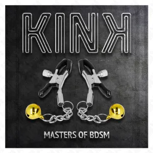 Goldene Jingle Bell anhänger-Nippelklammern 6 cm von Kink Nipple Grip