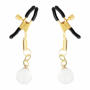 Glasperlen-Nippelklammern Gold 6 cm von Kink Nipple Grip