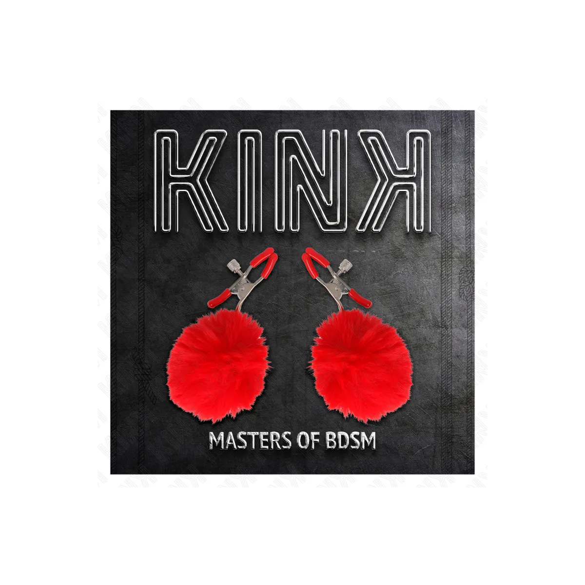 Kunstfellball-Nippelklammer Rot 6 cm von Kink Nipple Grip | Fesselliebe.de