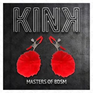 Kunstfellball-Nippelklammer Rot 6 cm von Kink Nipple Grip