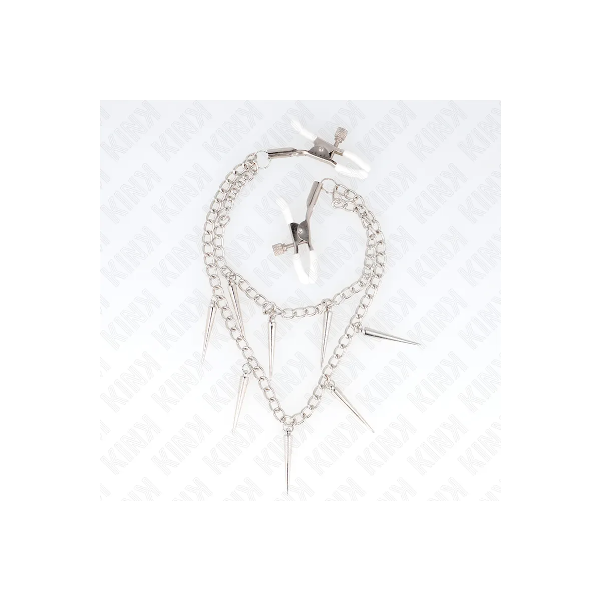 Nippelklemmen mit Spikes Ketten 30 cm von Kink Nipple Grip | Fesselliebe.de