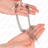 Nippelklemmen mit Spikes Ketten 30 cm von Kink Nipple Grip | Fesselliebe.de