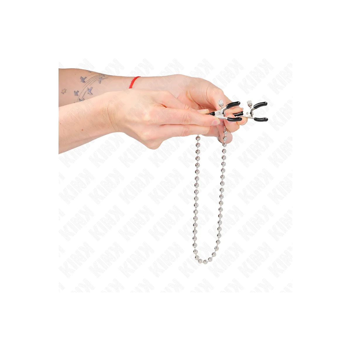 Perlenkette Nippelklemmen 30 cm von Kink Nipple Grip | Fesselliebe.de