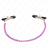 Kette Nippelklemmen Lila 30 cm von Kink Nipple Grip | Fesselliebe.de
