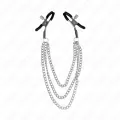 Nippelklemmen mit 3 Ketten Silber 20/23/28 cm von Kink Nipple Grip