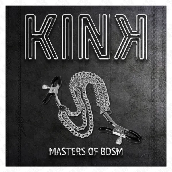 Nippelklemmen mit 3 Ketten Silber 20/23/28 cm von Kink Nipple Grip | Fesselliebe.de